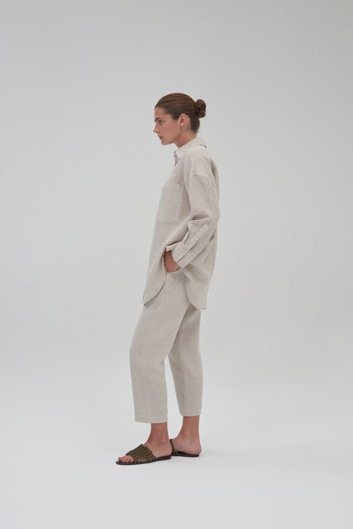 Kk Design 100% Linen Shirt Natural