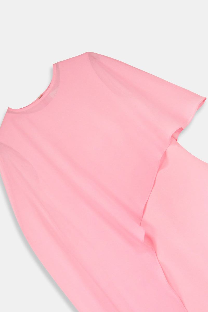 Nean Asymmetrical Cape Gown Pink
