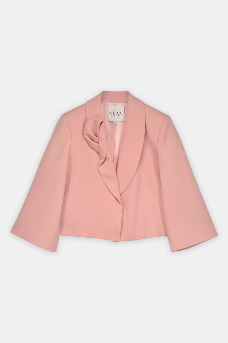 Nean Draped Lapel Tailored Jacket Blush