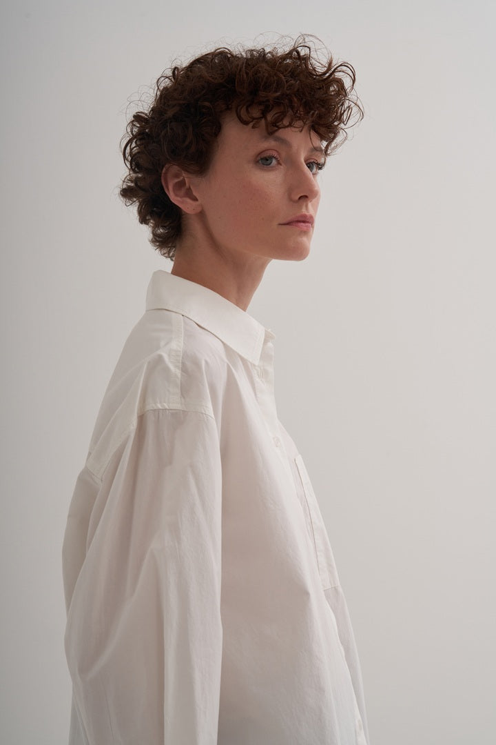 Kk Design Oversized Cotton Shirt Ecru