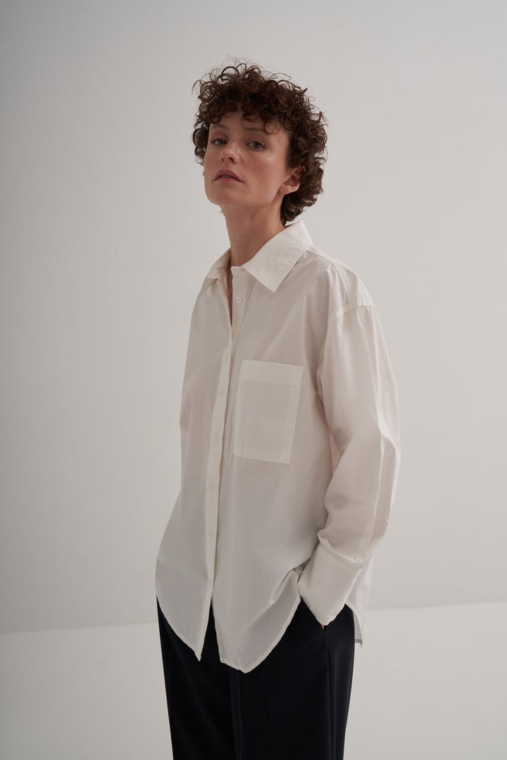 Kk Design Oversized Cotton Shirt Ecru