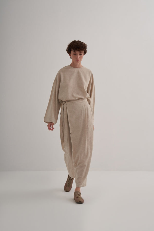 Kk Design Linen Trousers Natural