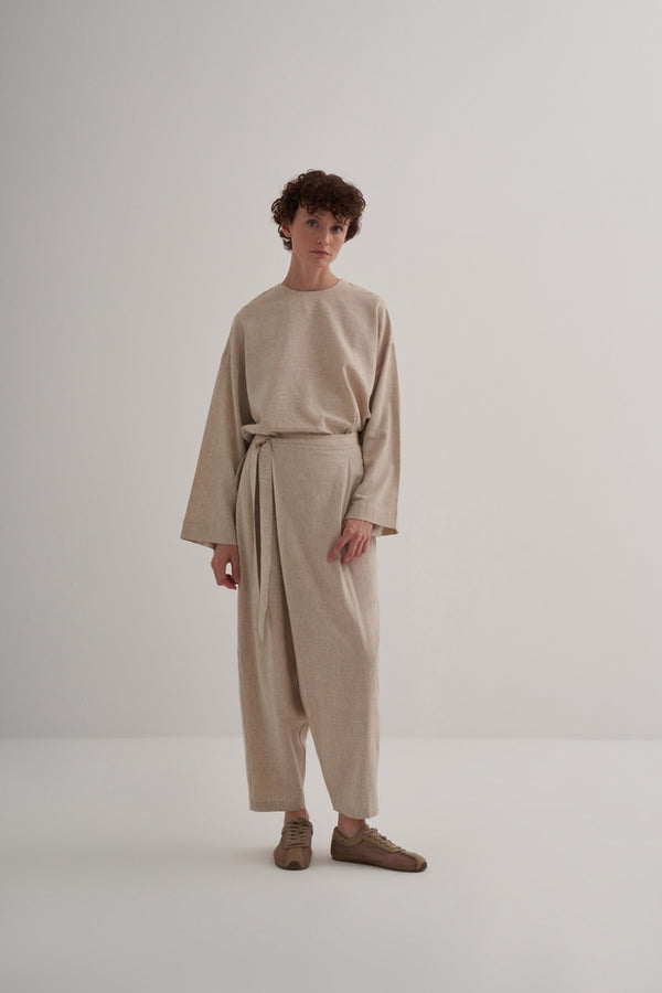 Kk Design Linen Trousers Natural
