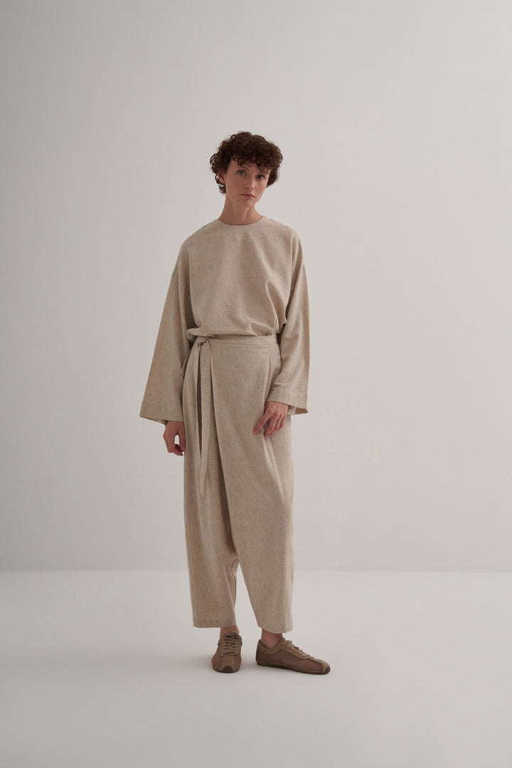 Kk Design Linen Trousers Natural
