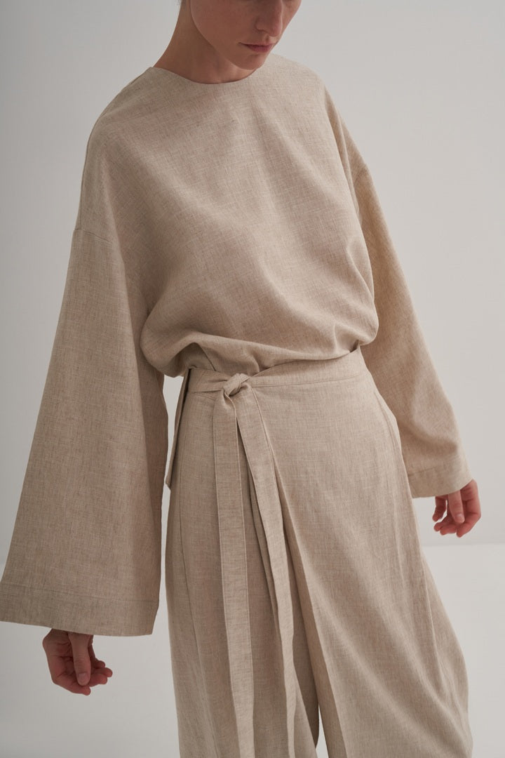 Kk Design Linen Trousers Natural