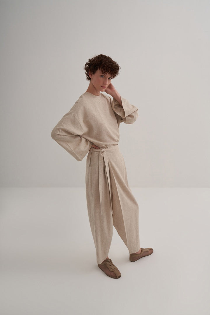 Kk Design Linen Trousers Natural