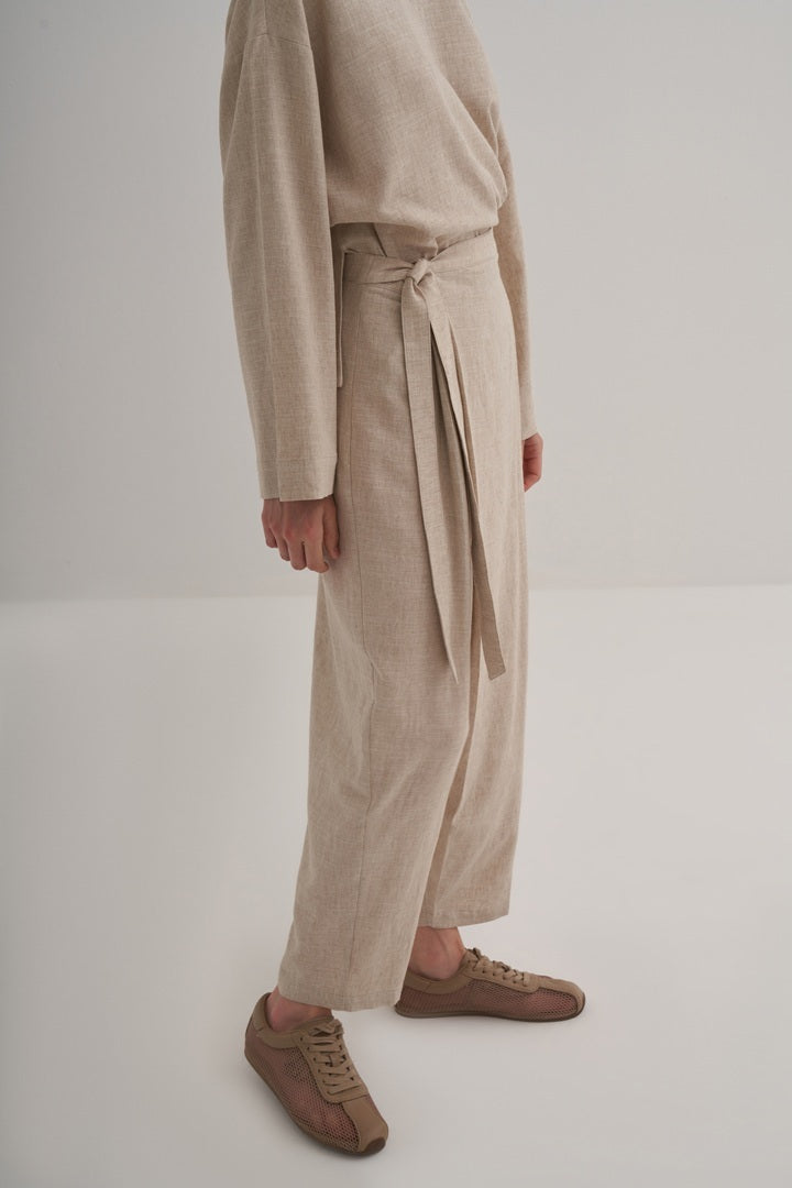 Kk Design Linen Trousers Natural