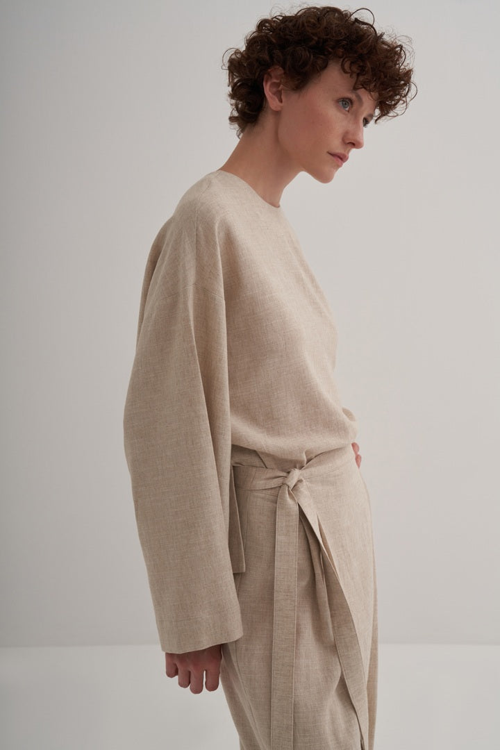 Kk Design Linen Trousers Natural