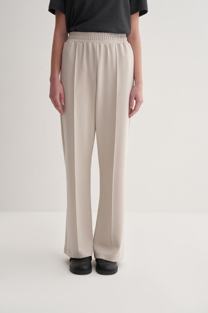 Kk Design Modal Straight Cut Loose Trousers Stone