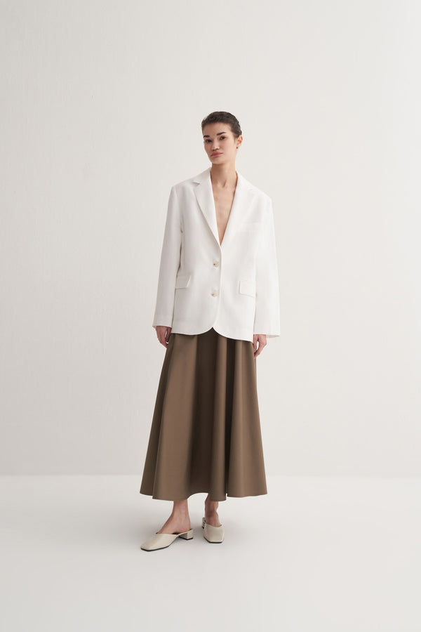 Kk Design Cotton Flounce Skirt Light Khaki