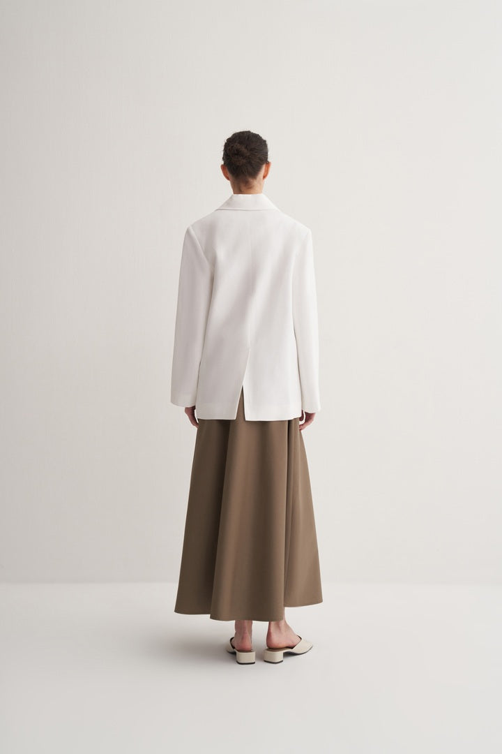 Kk Design Cotton Flounce Skirt Light Khaki