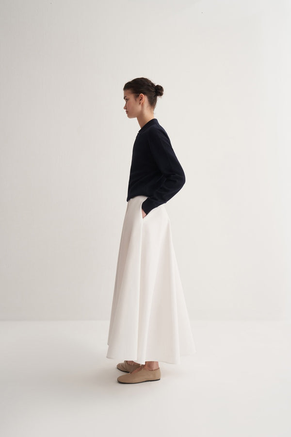 Kk Design Cotton Flounce Skirt Ecru
