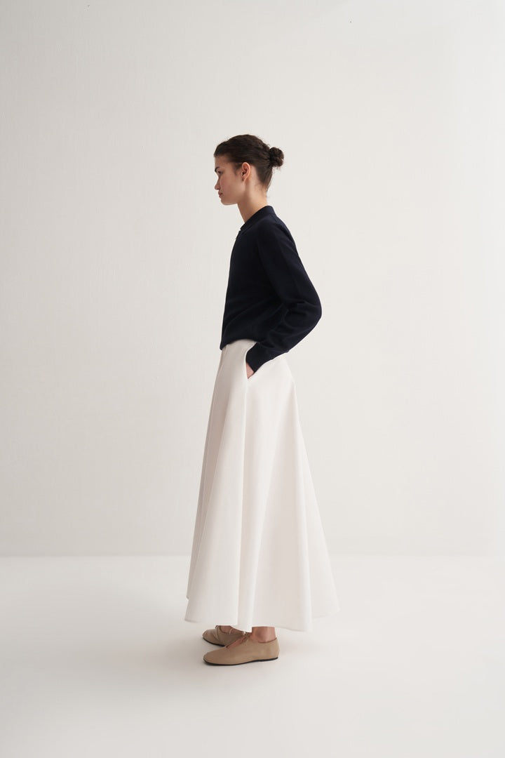 Kk Design Cotton Flounce Skirt Ecru