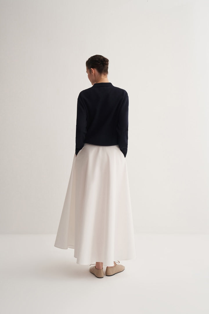 Kk Design Cotton Flounce Skirt Ecru