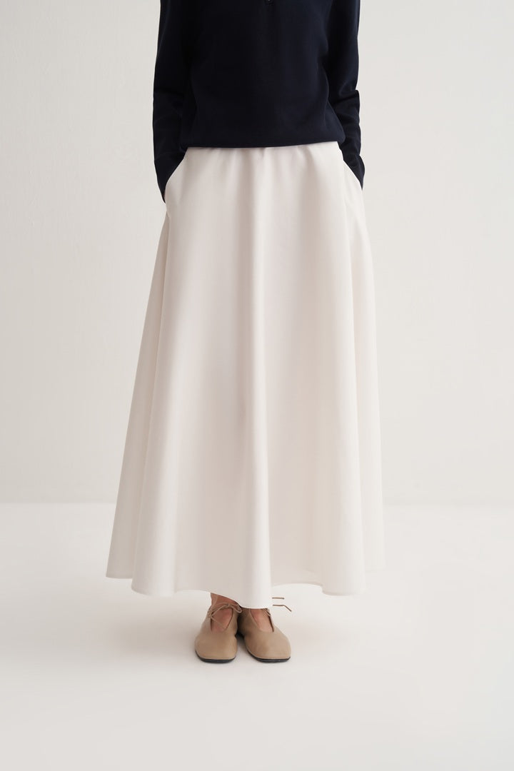 Kk Design Cotton Flounce Skirt Ecru
