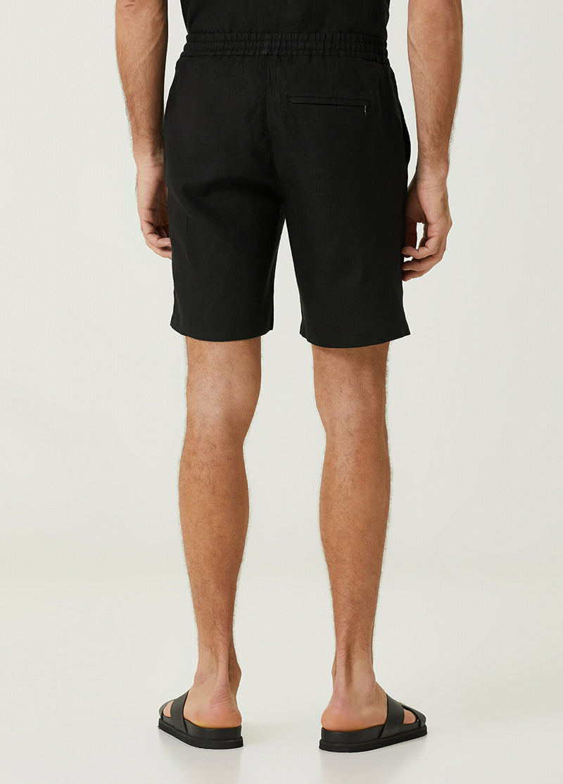 Beymen Club Waist Cord Linen Shorts Black