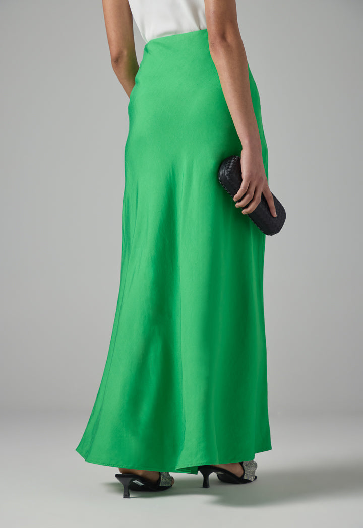 Choice Single Tone Flared Skirt - Ramadan Style Green