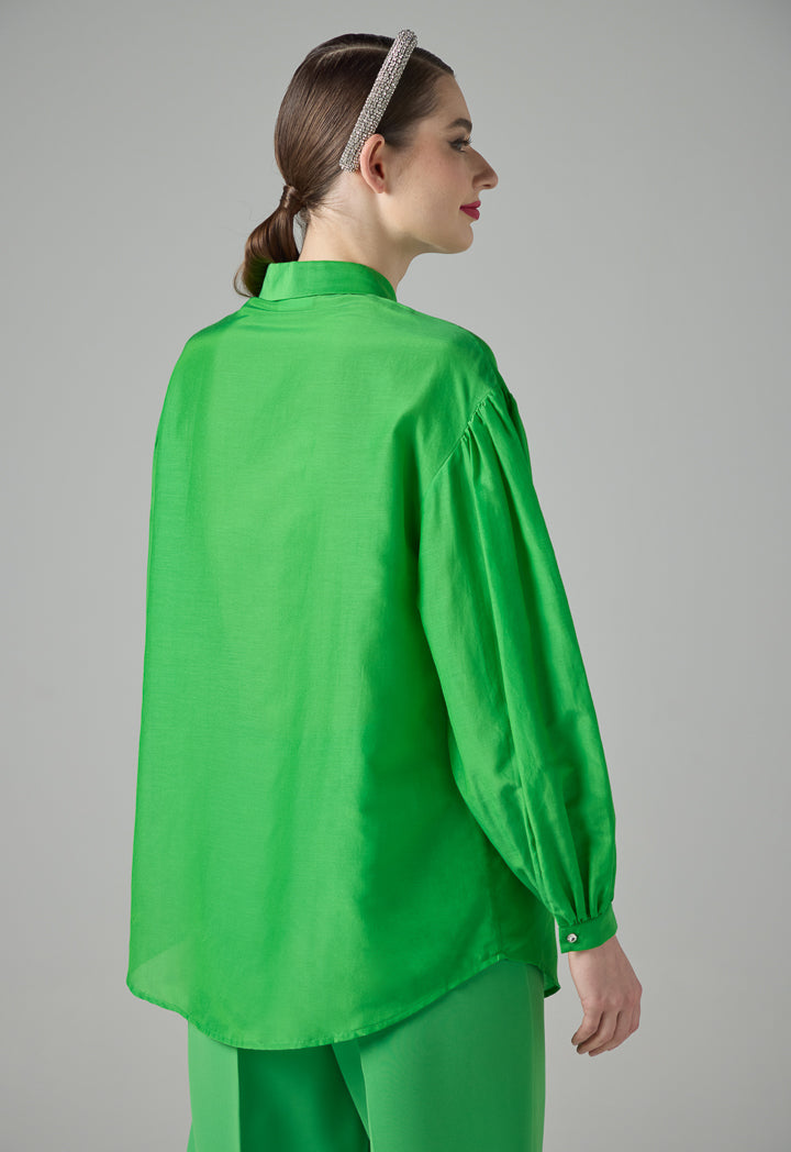 Choice Long Sleeve Basic Shirt Green