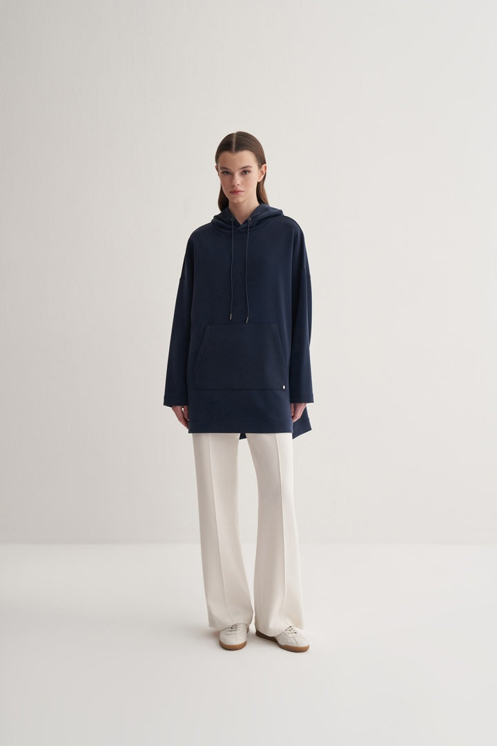 Kk Design Modal Sweatshirt Navy Blue