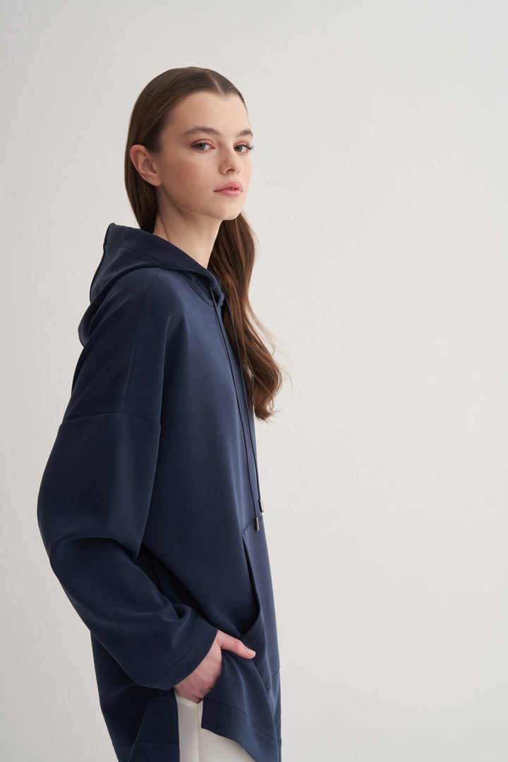 Kk Design Modal Sweatshirt Navy Blue