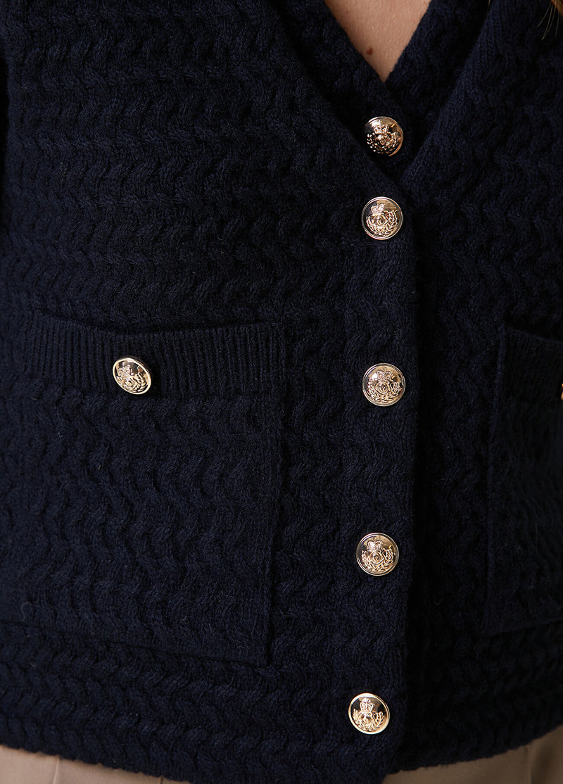 Beymen Club Wool Knit Jacket Navy