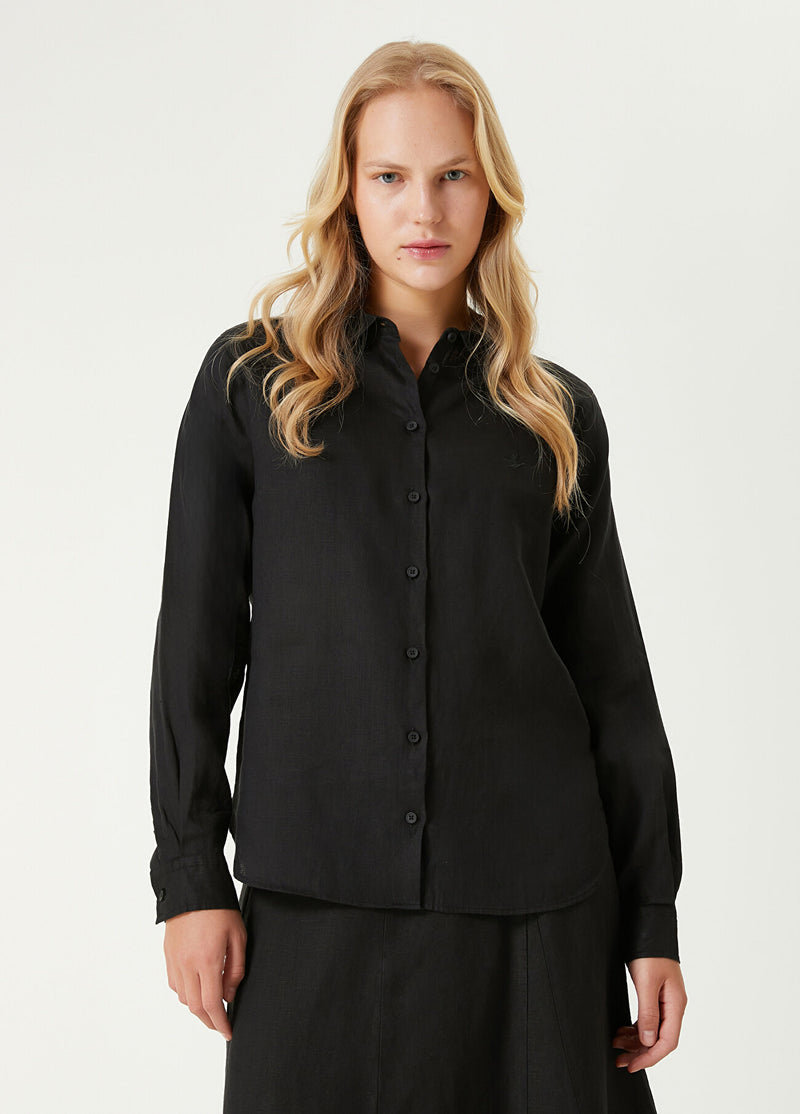 Beymen Club Linen Shirt Black