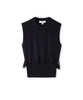 Ipekyol Draped Strip Knit Top Black