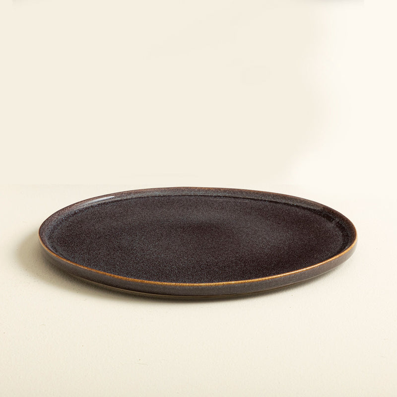 Chakra Serena Serving Plate 27Cm Grey