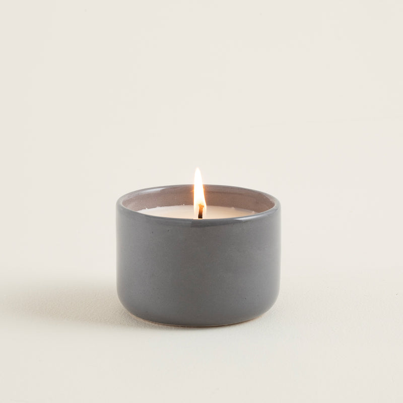 Chakra Craftsman Dark Grey Handmade Candle In Bowl Ecru