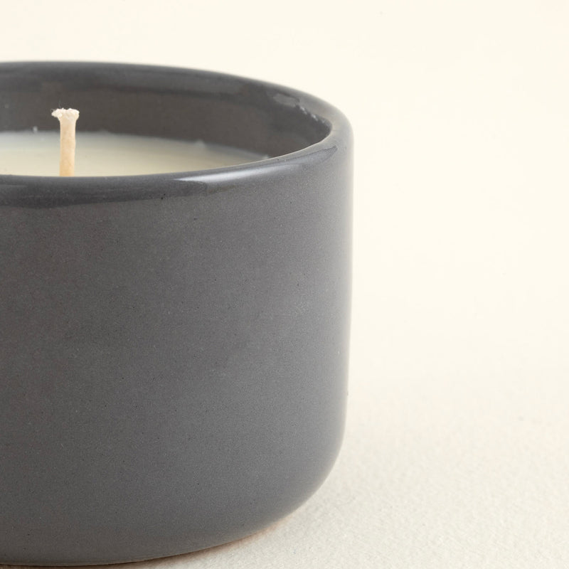 Chakra Craftsman Dark Grey Handmade Candle In Bowl Ecru