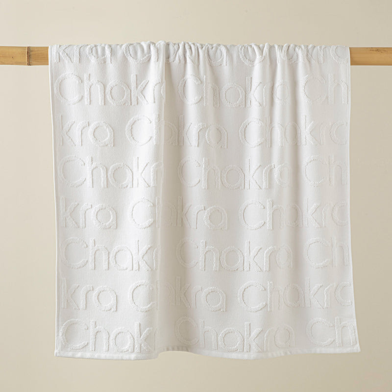 Chakra Chakra Logo Beach Towel 85X150 Cm White