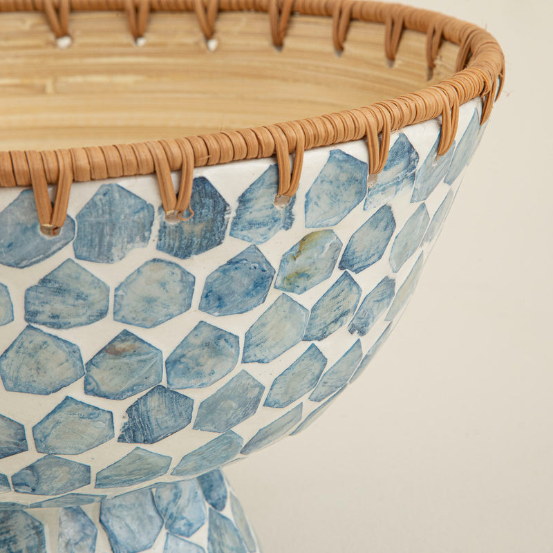 Chakra Hanoi Decorative Footed Bowl White