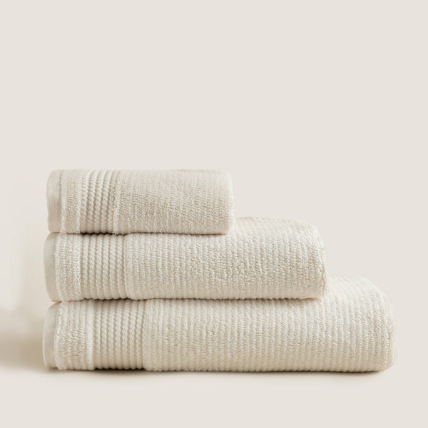 Chakra Eva Cotton Bath Towel 85X150 Cm Ecru