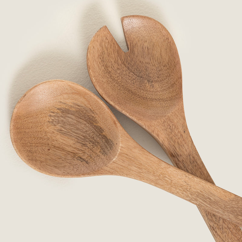 Chakra Simple Nature Salad Serving Set Natural
