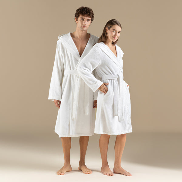 Chakra Lydia Unisex Bathrobe White