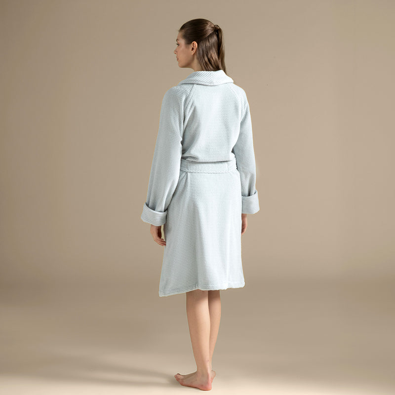 Chakra Eva Cotton Unisex Bathrobe Blue
