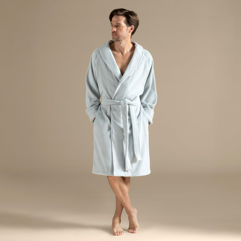 Chakra Eva Cotton Unisex Bathrobe Blue