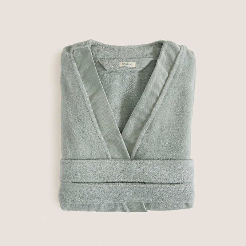 Chakra Floss Unisex Bathrobe  Light Green