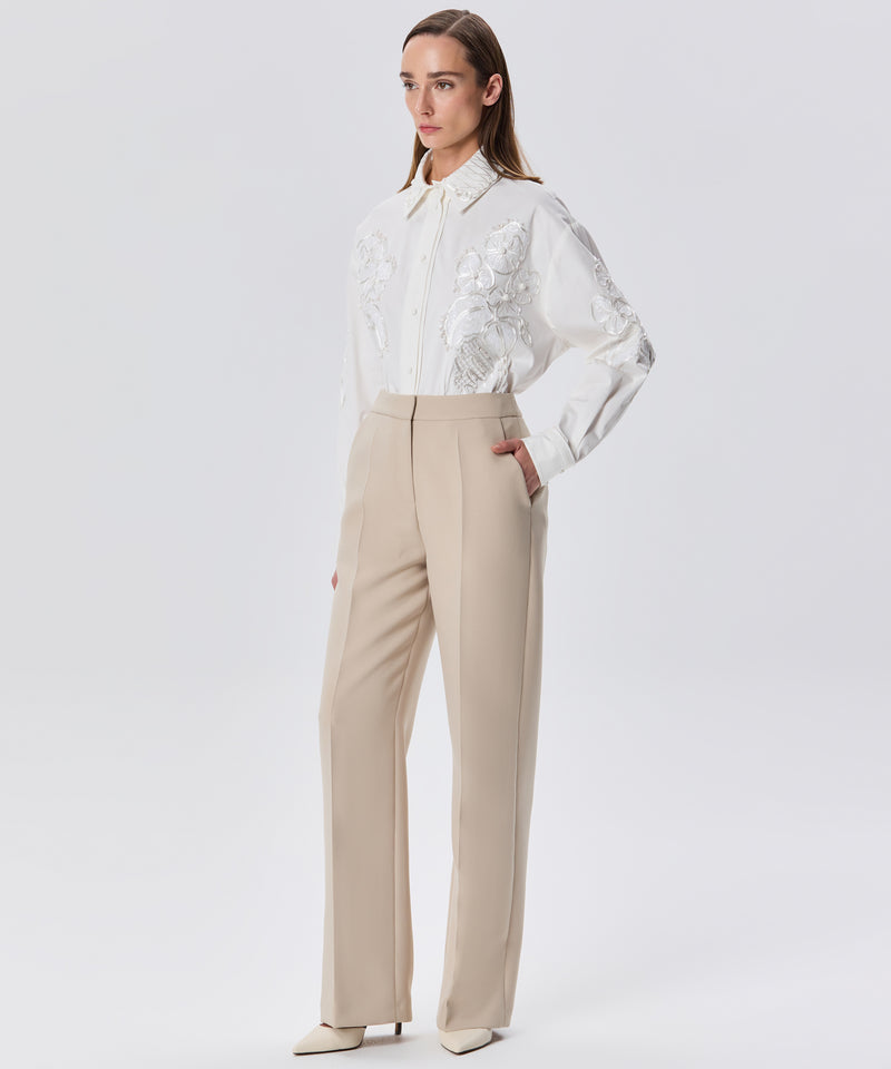 Machka Straight Fit Trousers Beige