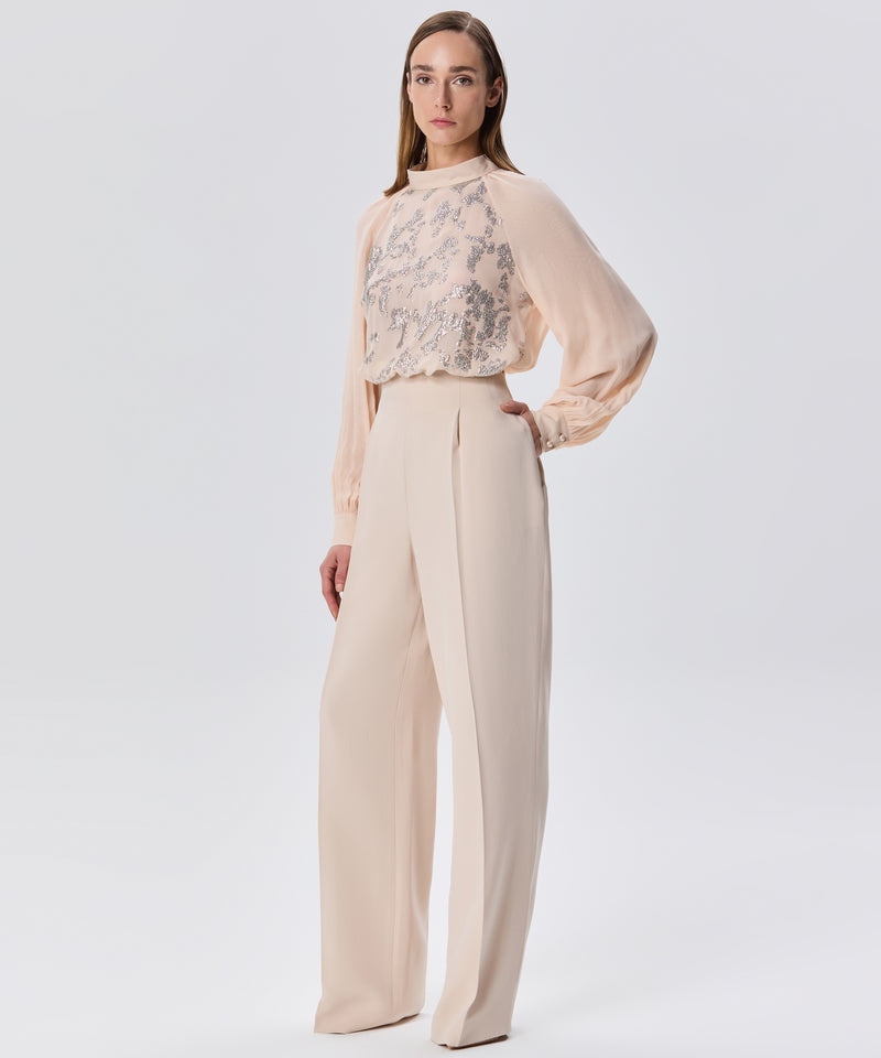 Machka Pleated Detail Trousers Oil