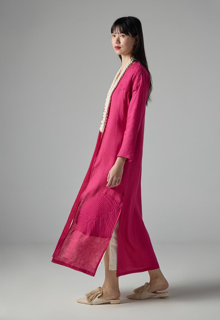 Choice Solid Long Sleeve Maxi Abaya - Ramadan Style Fuchsia