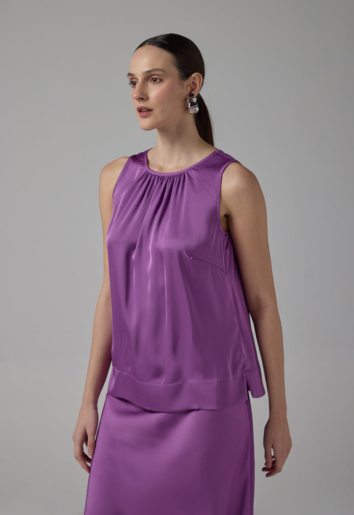 Choice Sleeveless Basic Top Purple