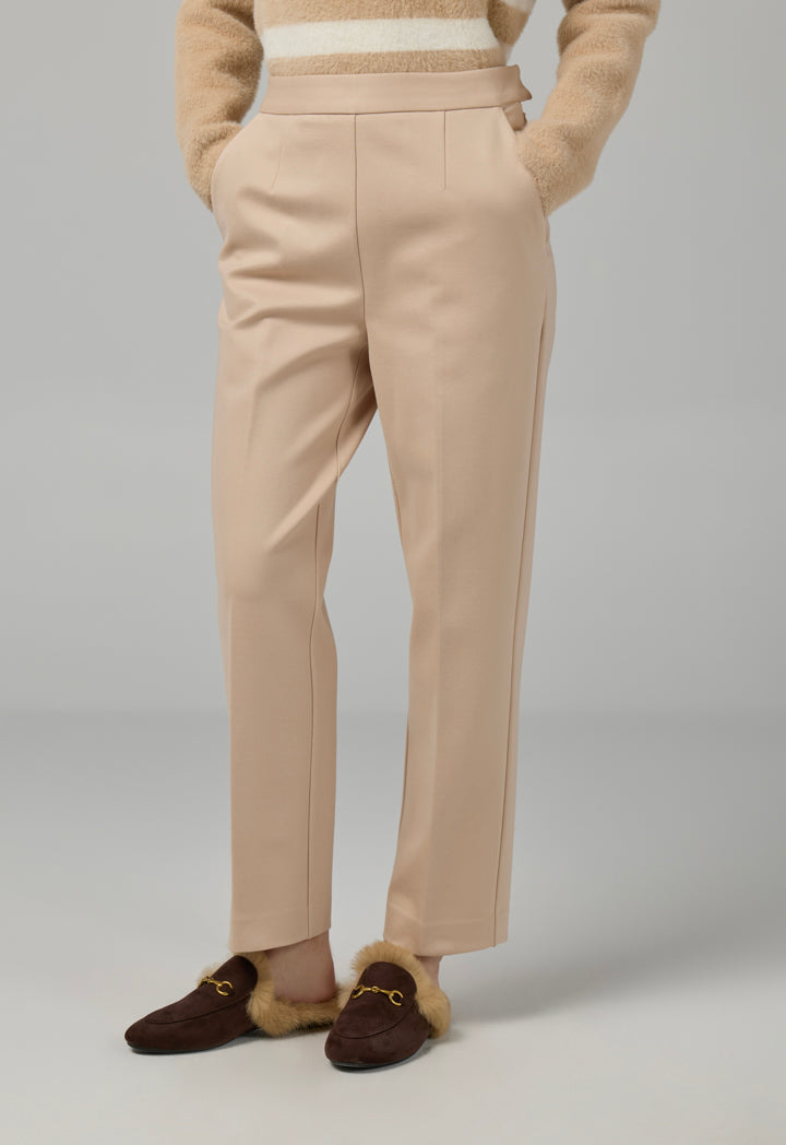 Choice Basic Straight Cut Trousers Beige
