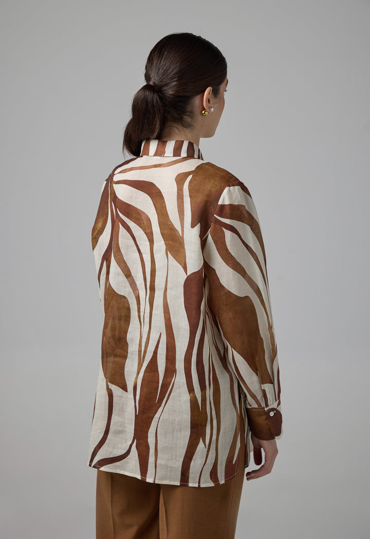 Choice Printed Contrast Shirt Multi Color