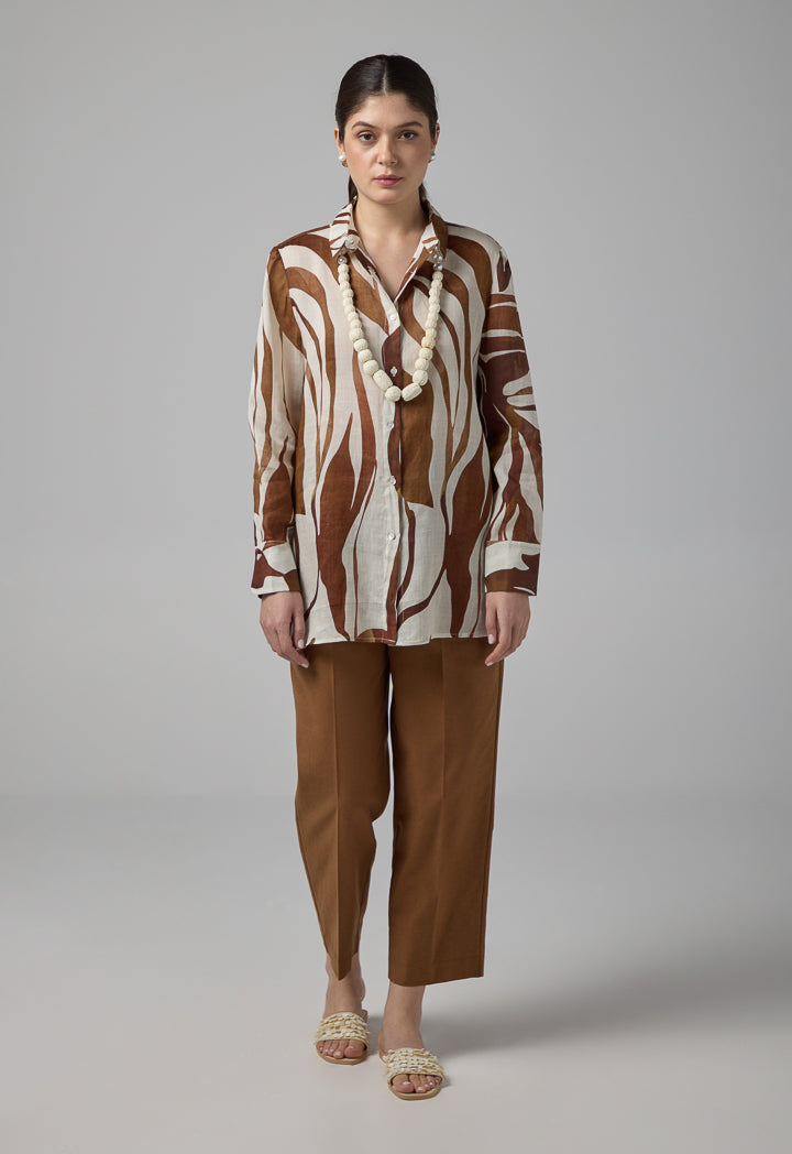 Choice Printed Contrast Shirt Multi Color