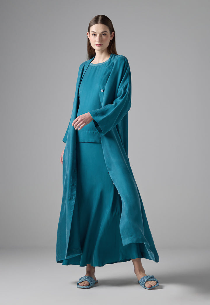 Choice Solid Oversize Maxi Dress Teal