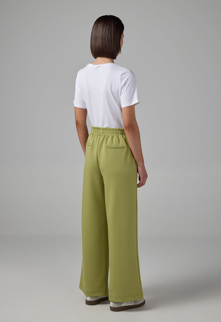 Choice Elasticated Waistband Solid Trousers Green