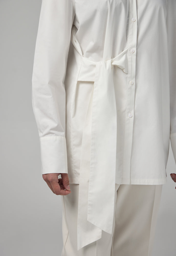 Choice Long Sleeve Basic Shirt Off White