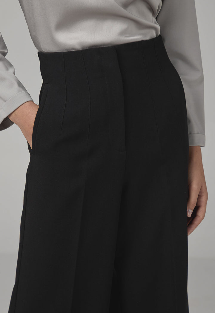 Choice Basic Wide Leg Trousers Black