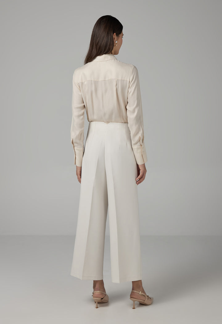 Choice Basic Wide Leg Trousers Sand